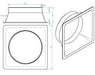 130x130mm Quadratischer Lufteinlasstrichter Schlauchanschluss Motorsport Bremskühlung Ansaugung - MD-TrackPerformance