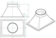 140x100mm Trichter Lufteinlass Belüftung Motorsport Universal verschiedene Durchmesser Schlauchanschluss - MD-TrackPerformance